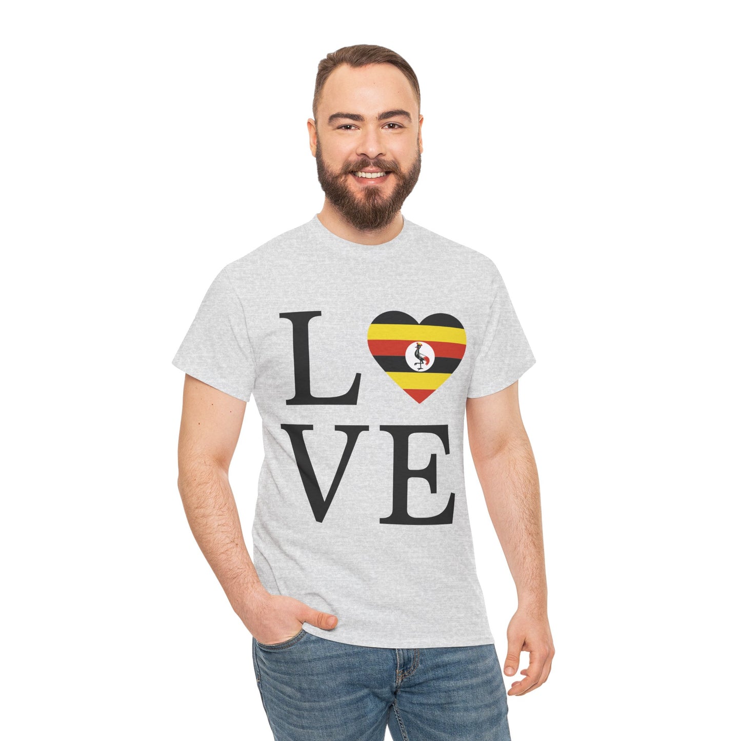 LOVE UGANDA Unisex Heavy Cotton Tee