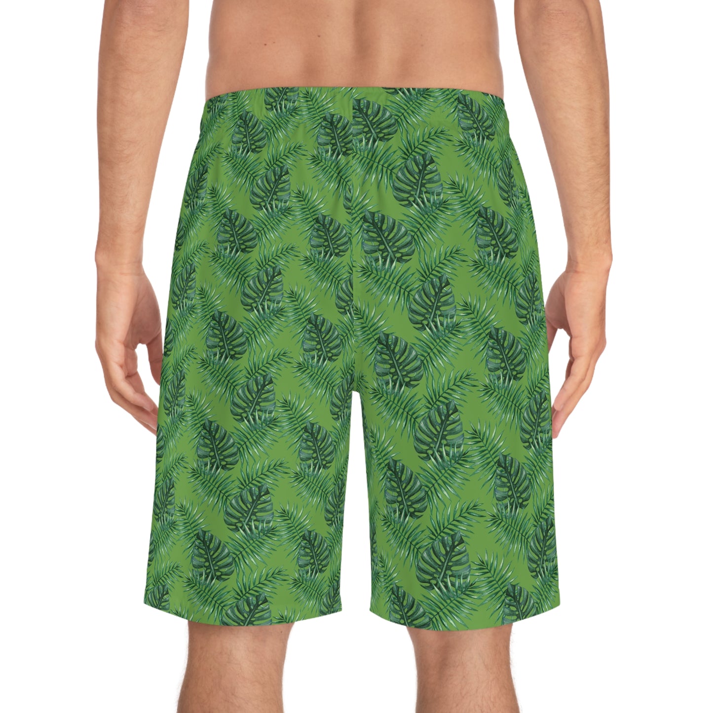 Green Tropical Bliss Men's Board Shorts (AOP)- (PY)