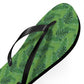 Green Tropical Bliss Flip Flops