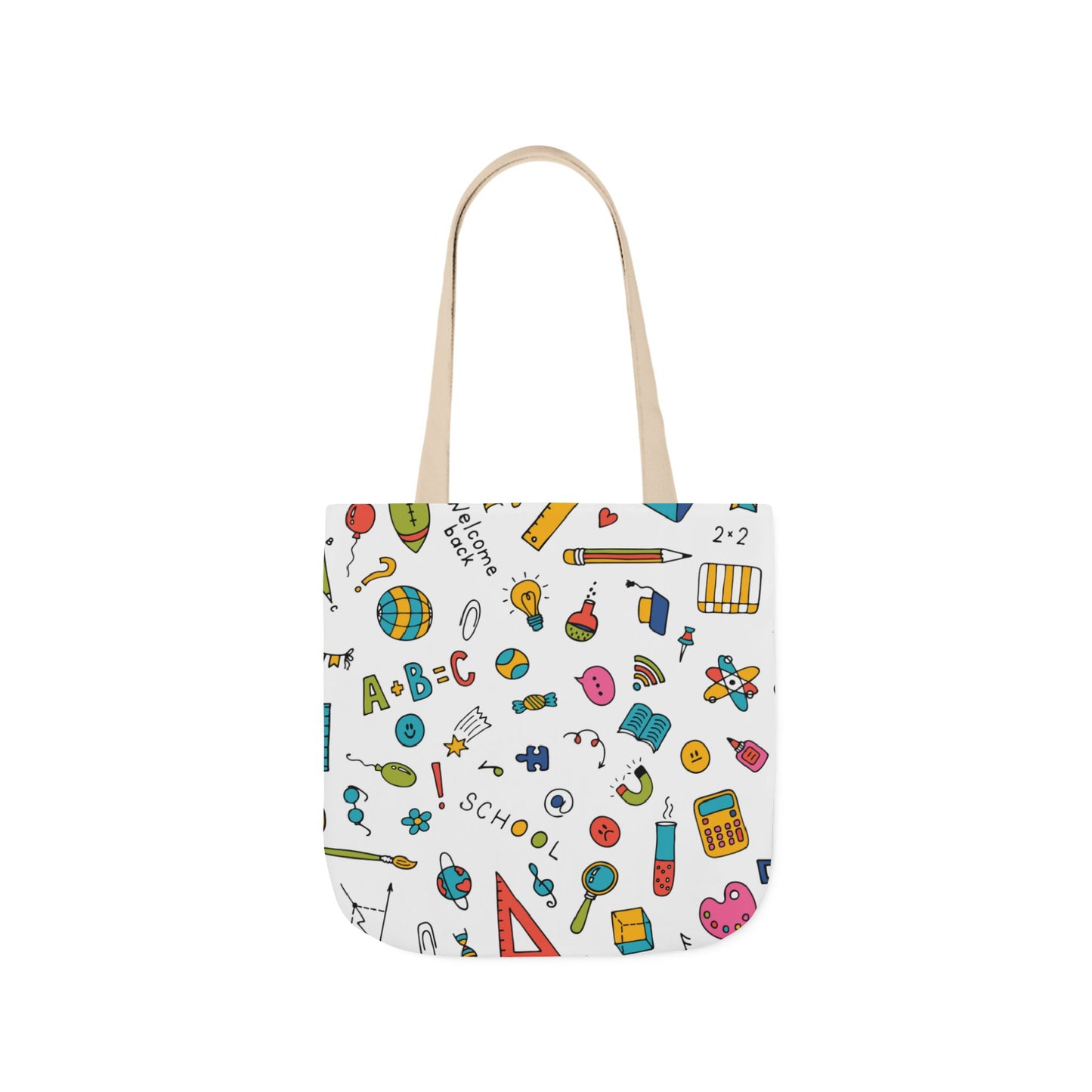 Personalized Classroom Couture Composition Book Inspired Canvas Tote Bag with Colorful Straps, Cute School Bag, Eco-Friendly Tote, Back to School Shopping Bag, Teacher Gift Idea
