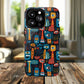 Urban Totem Vibe Tough iPhone Magnetic Case, Colorful Bohemian Art, Unique Gift for Him/Her, Holiday Accessory, iPhone Protection, MagSafe iPhone Case.