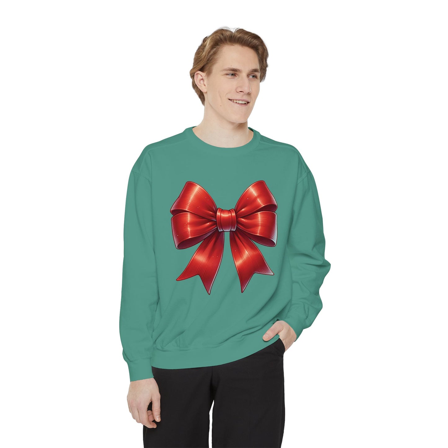 Bow Charm Valentines Unisex Comfort Colors Garment-Dyed Sweatshirt