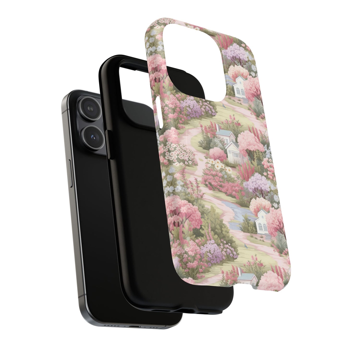 Whispers of Spring Lane Tough iPhone Magnetic Case, Floral iPhone Protection, Gift for Nature Lovers, Spring Accents, Durable Design, Customizable iPhone Cases
