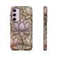 Personalized Lotus Floral Stained Glass Effect Tough Phone Case