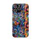 Psychedelic Visions Slim iPhone Case - Vibrant Design for Artistic Souls