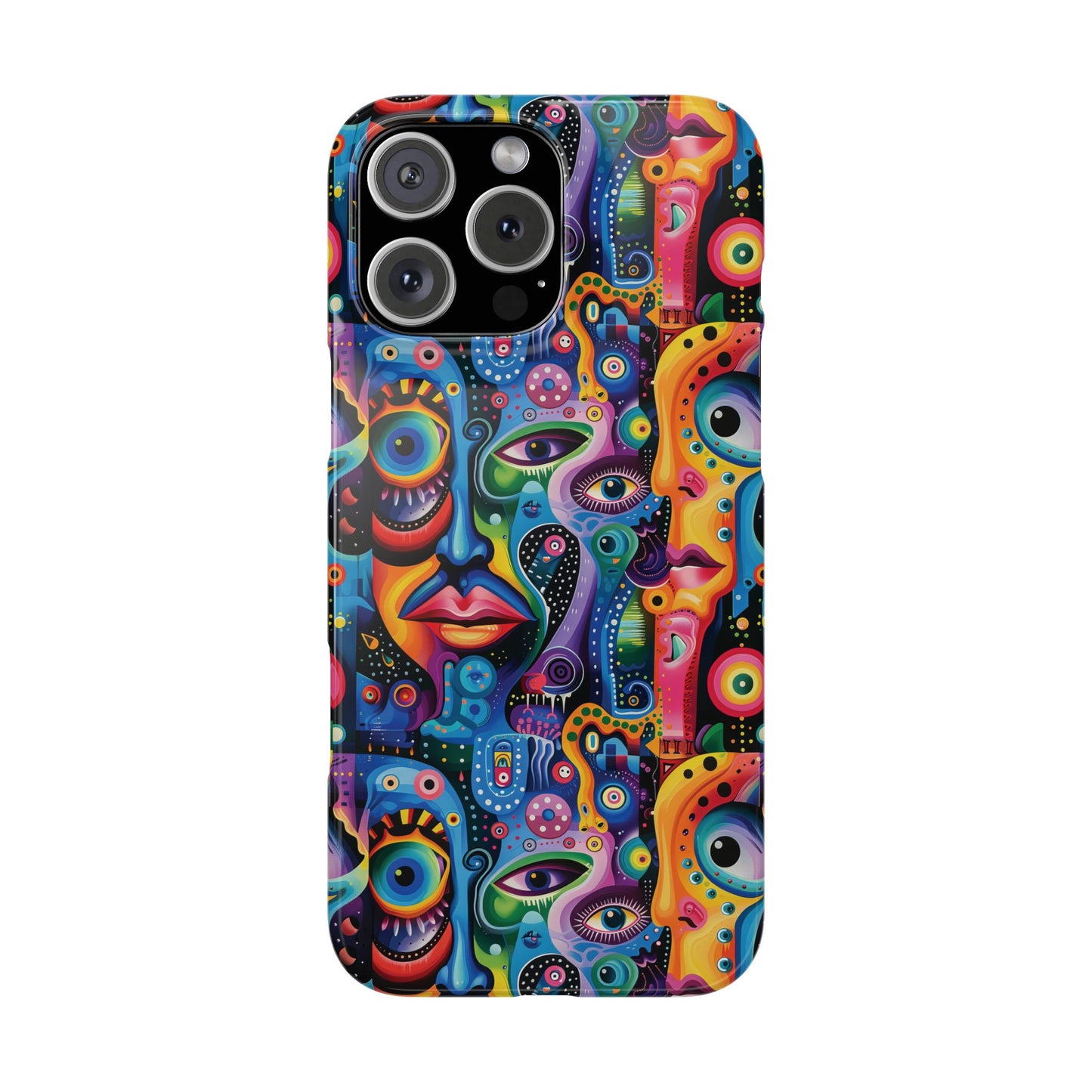 Psychedelic Visions Slim iPhone Case - Vibrant Design for Artistic Souls