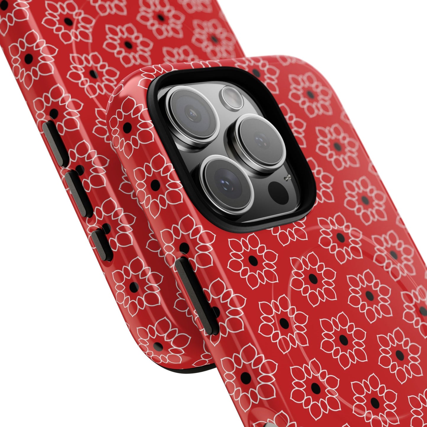 Stylish Geometric Magnetic iPhone Cases, Floral iPhone Cover, Durable Smartphone Cases, Trendy Accessories, Gift for Her
