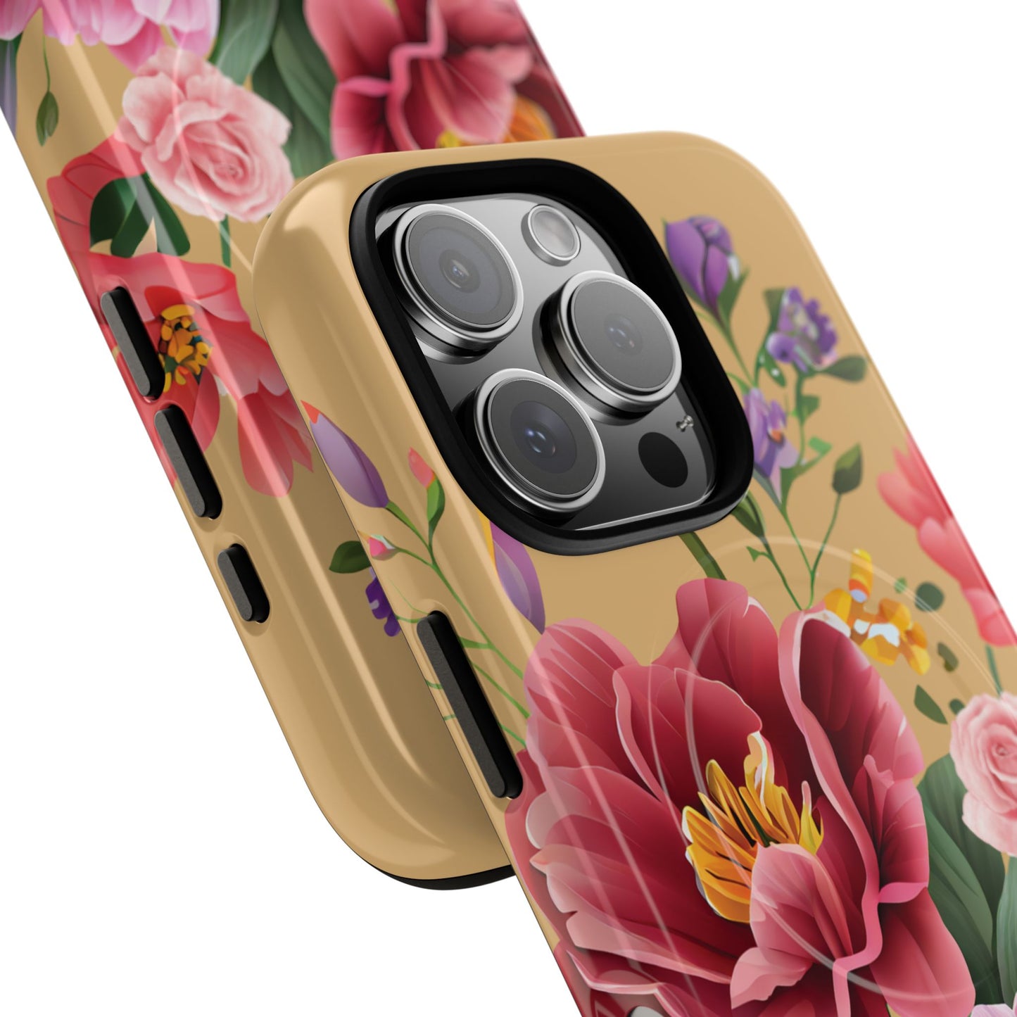 Sunset Botanica Tough iPhone Magnetic Case, Gifts for Her, MagSafe® iPhone® Tough Case, iPhone 13, 14, iPhone 15, iPhone 16, 17, Pro, Pro Max, Plus.