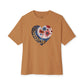 Floral Hearts Unisex Oversized Bella Canvas Boxy Tee