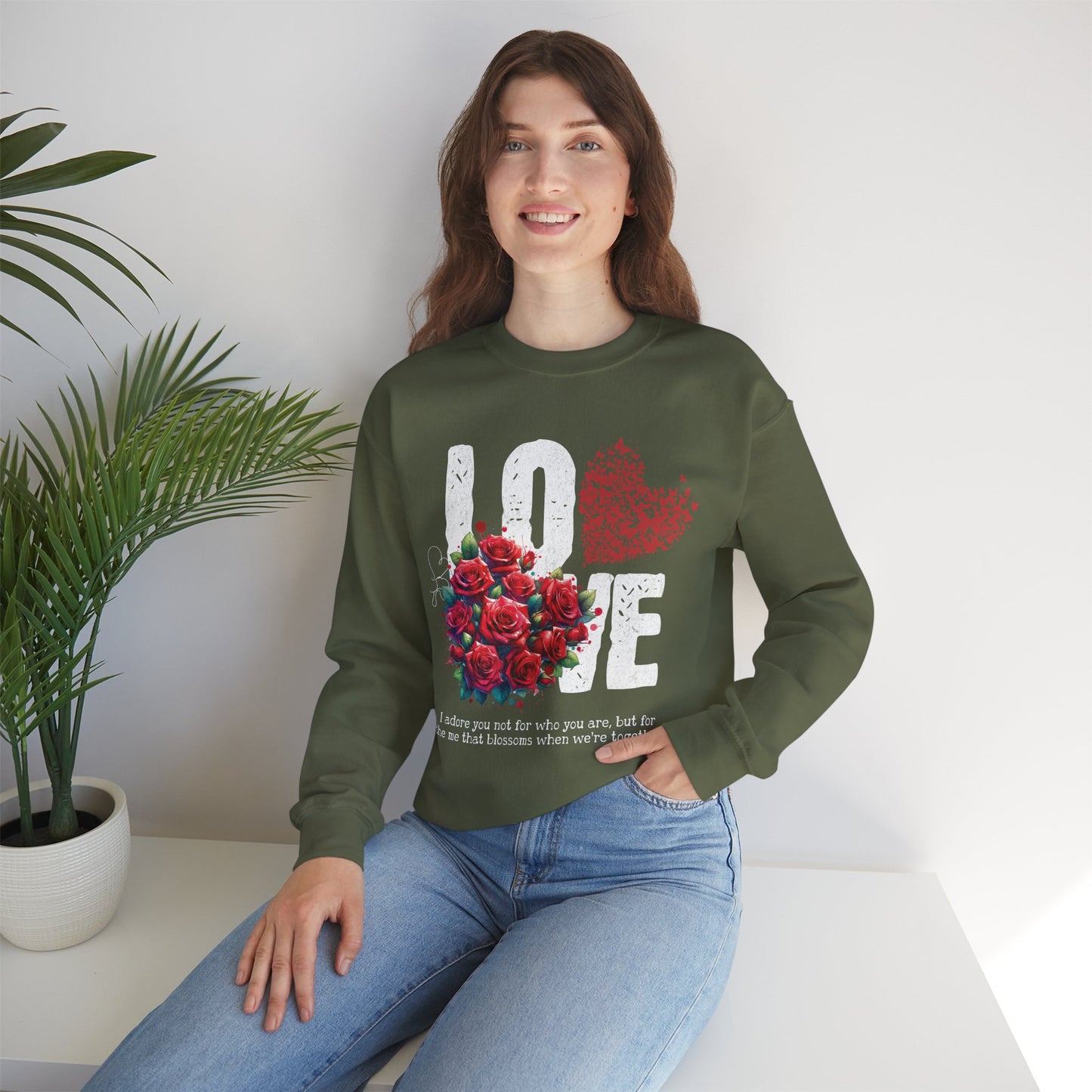 LOVE Always Unisex Heavy Gildan Blend™ Crewneck Sweatshirt.