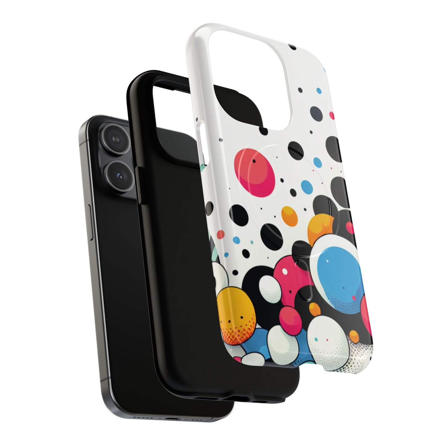 Vibrant Bubble Bloom Galaxy Magnetic iPhone Cases, Artistic Protection for Your Device, Gift for Tech Lovers, Colorful Designs, Unique iPhone Accessories