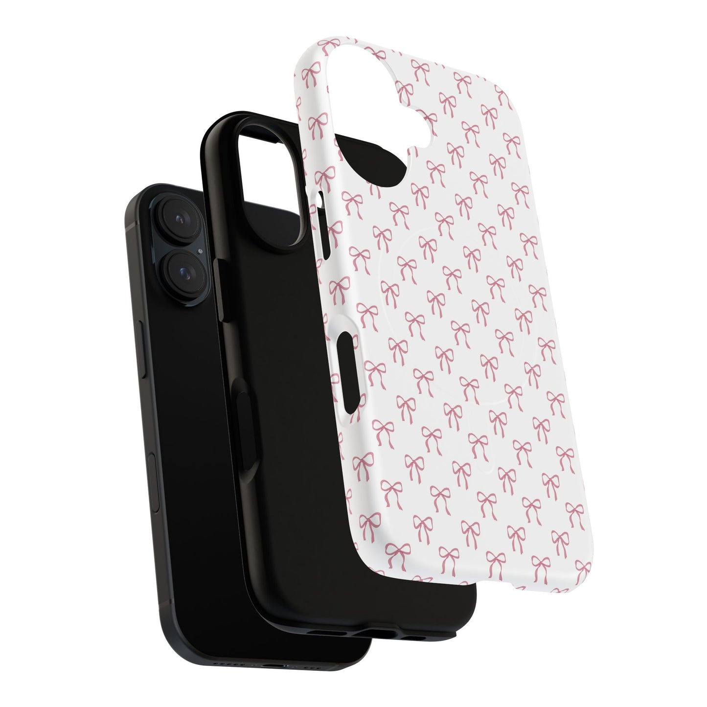 Blush Coquette Bow Bliss Magnetic iPhone Cases, Gift for Her, Cute iPhone Accessories, Fun Personalized Cases, Stylish Tech Gifts, Birthday Present