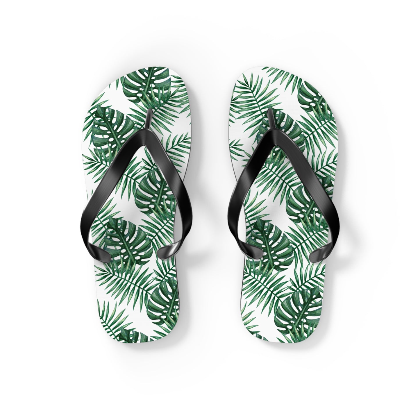 White Tropical Bliss Flip Flops