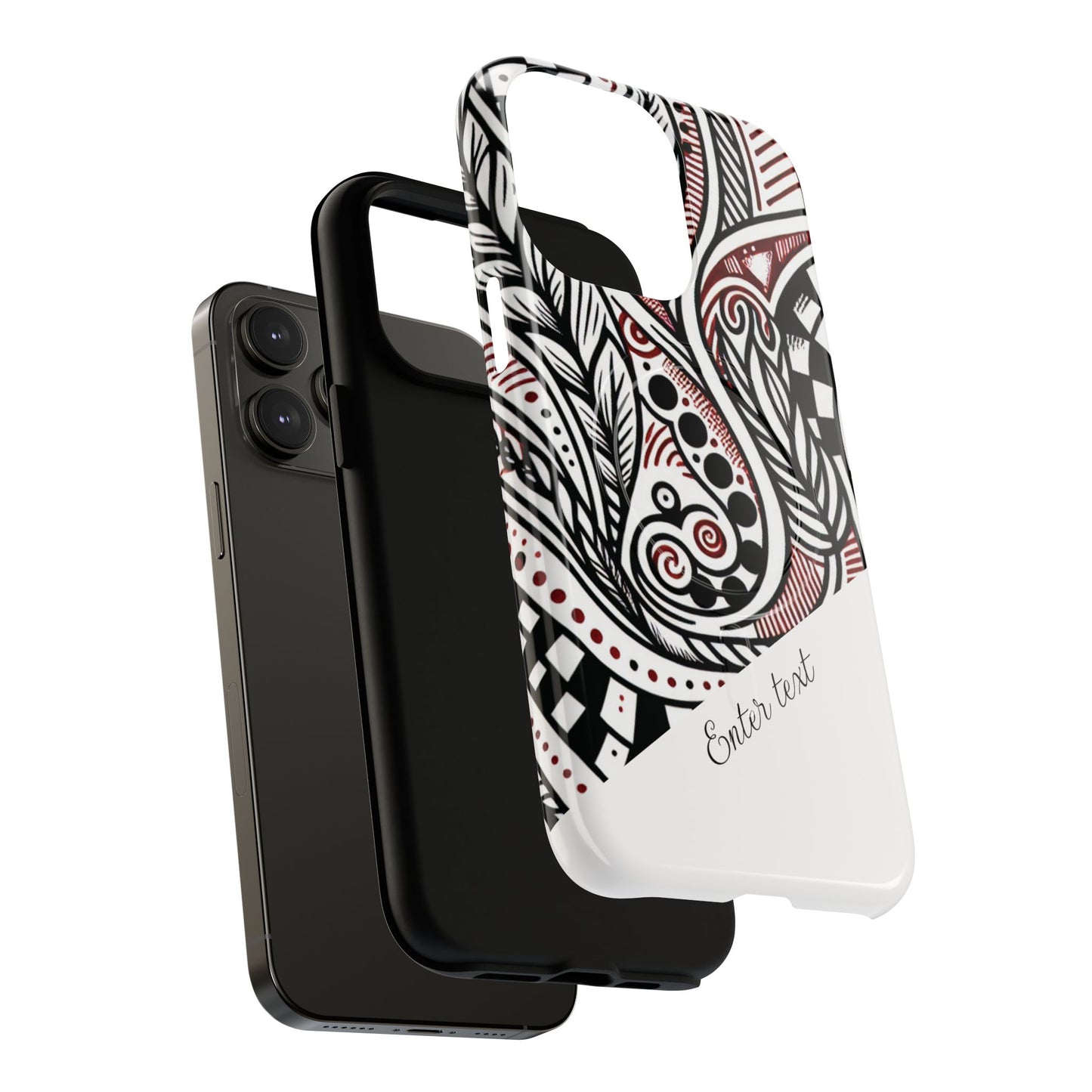 InkWhirl Fusion Stylish Tough Magnetic iPhone Case,  Unique Design, Gift for Him/Her, Trendy Accessory, Artist Collaboration, Durable Protection,Magsafe iPhone case