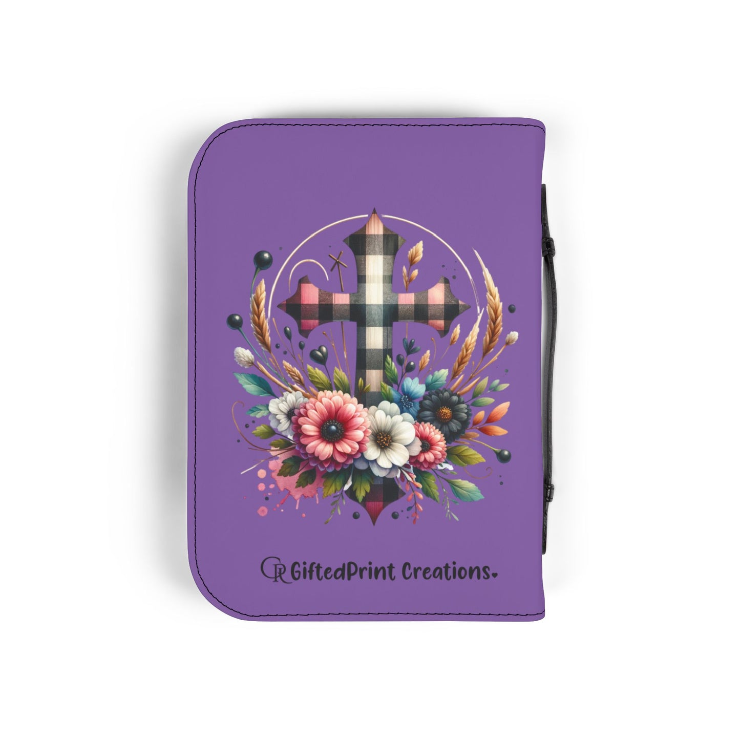 Personalized Floral Cross Bible Cover - Trust in the Lord Design| Baptism | Christening | Anniversary | Birthday Gifts.