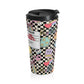 Customizable Black Doodle Daydream Composition Book Inspired Travel Mug, Personalized Gift for Teachers, Back to School Drinkware, Christmas Present, Stylish Coffee Cup