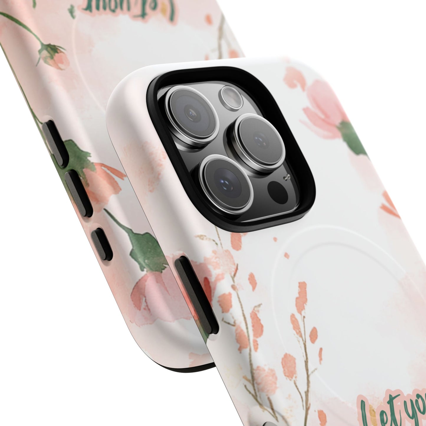 Let your Light Shine Matthew 5:16, Inspirational Gift, Tough iPhone Magnetic Case Scripture, Floral Bible Verse, MagSafe® iPhone® Tough Case, iPhone 14, iPhone 15, iPhone 16, Pro, Pro Max, Plus.