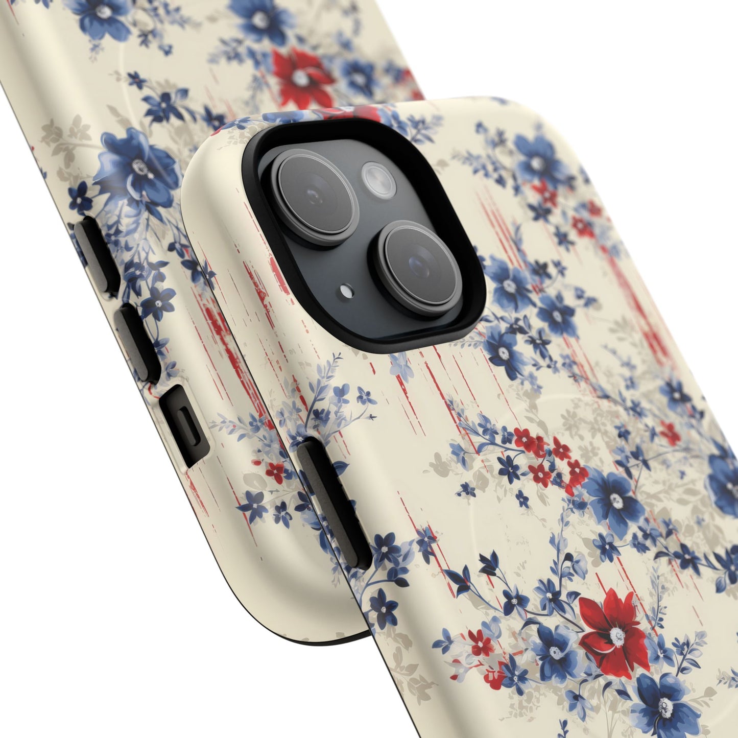 Americana Blossom Drift Tough Magnetic iPhone Case - Durable, Chic, Personalized for Floral Lovers, Gift for Her, Spring Style, iPhone Accessories