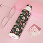 Blossom Elegance: Noir Garden Slim Water Bottle