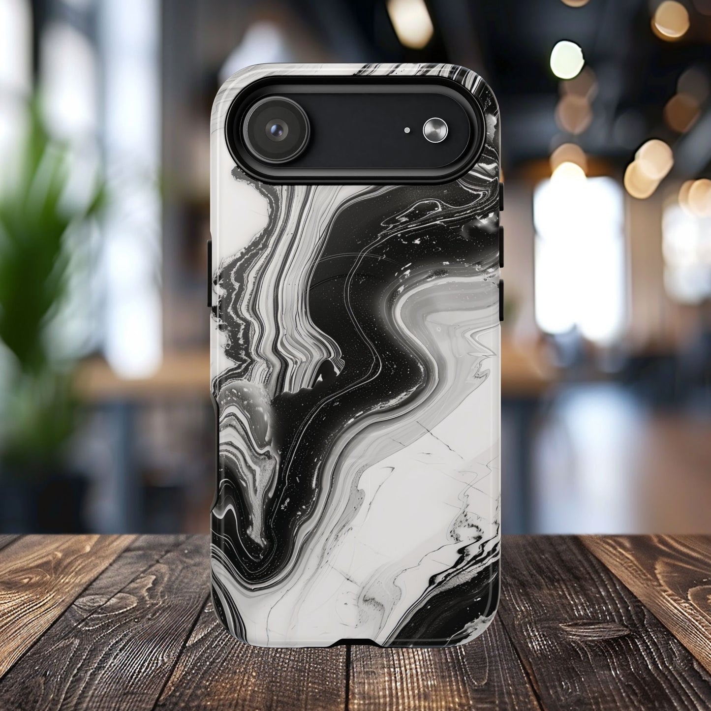 Black Marble Magnetic iPhone Case for Tough Protection, Stylish iPhone Mobile Accessory, Fashionable Gift, Unique Marble iPhone Design, Durable Smartphone Cover
