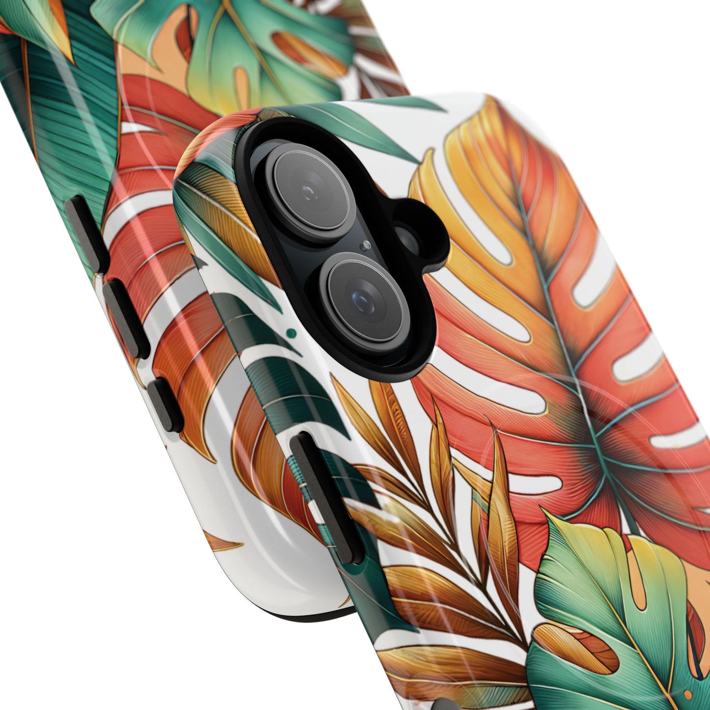 Tropical Monstera Leaf Phone Case - Stylish Tough Magnetic Cases, Floral Protection, Summer Vibe, Gift for Nature Lovers, Trendy Mobile Accessories