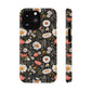 Blossom Elegance: Noir Garden iPhone and Samsung Case With Card Holder