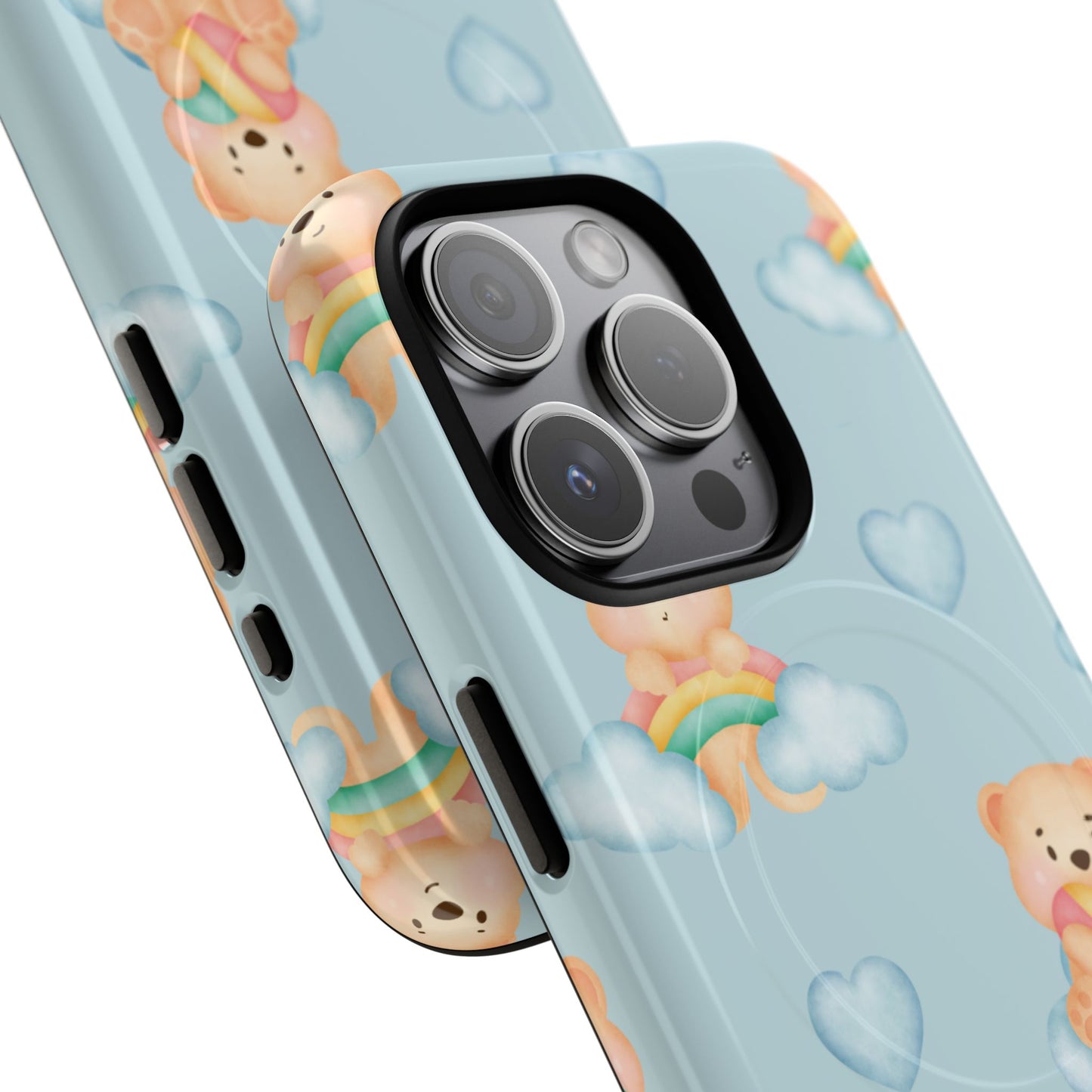 Cute Bear Magnetic iPhone Case, Kid-Friendly iPhone Cover, Stylish Cell Accessory, Gift for Kids, Durable Design for Any Occasion