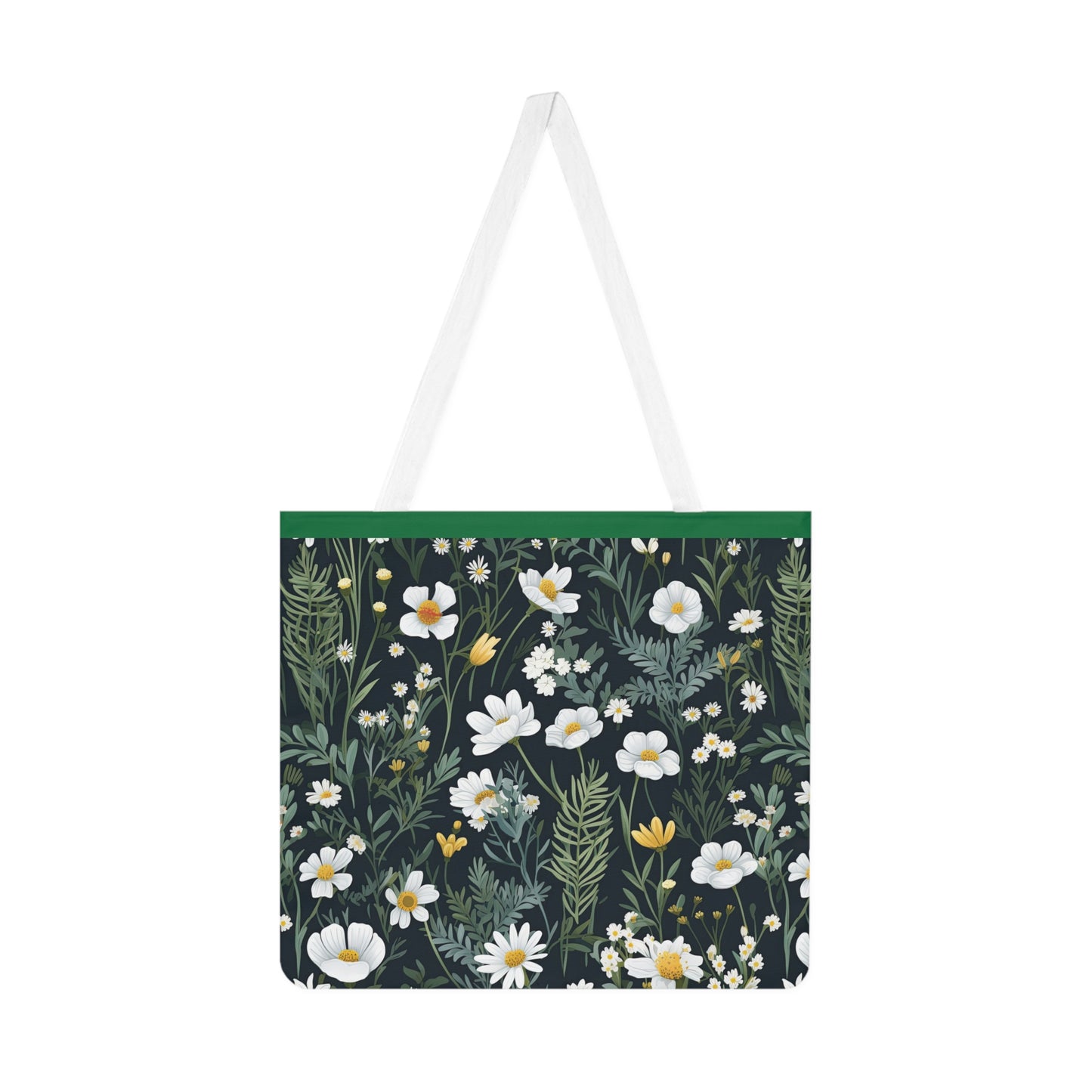 Daisy Delight Floral Shoulder Tote Bag - Eco-Friendly Market Bag with Nature Design