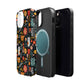 Whimsical Feline Garden Magnetic Tough iPhone Cases