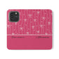 Personalized Pink Bow Coquette Flip iPhone and Samsumg Case — Custom Name or Affirmation Wallet Cover