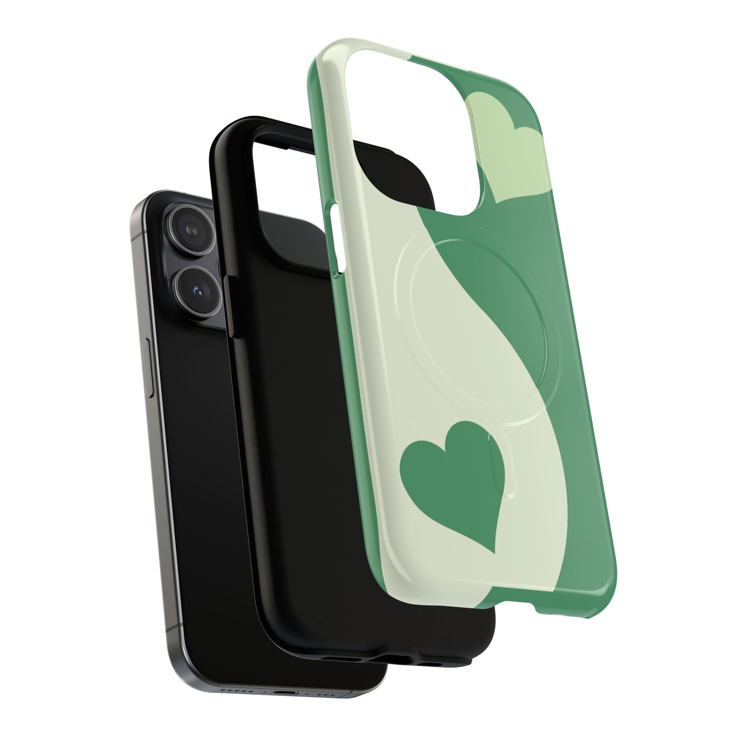 Tough Magnetic iPhone Case with Heart Design, Perfect for Gifts, Valentine's Day, Everyday Use, Stylish Protection, IPhone Cover