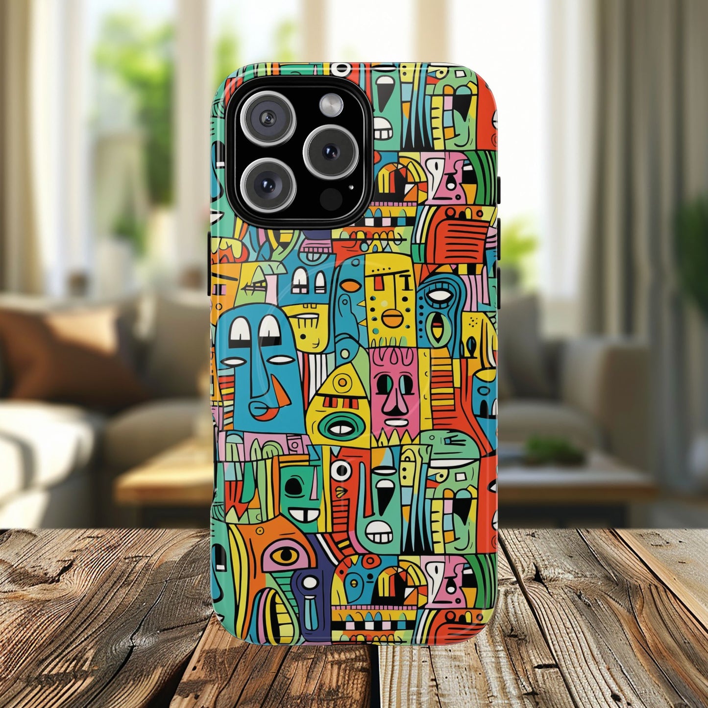 Vibrant Art Magnetic Phone Case, Colorful Protector, Unique iPhone Case, Gift for Artists, Trendy Tech Accessory