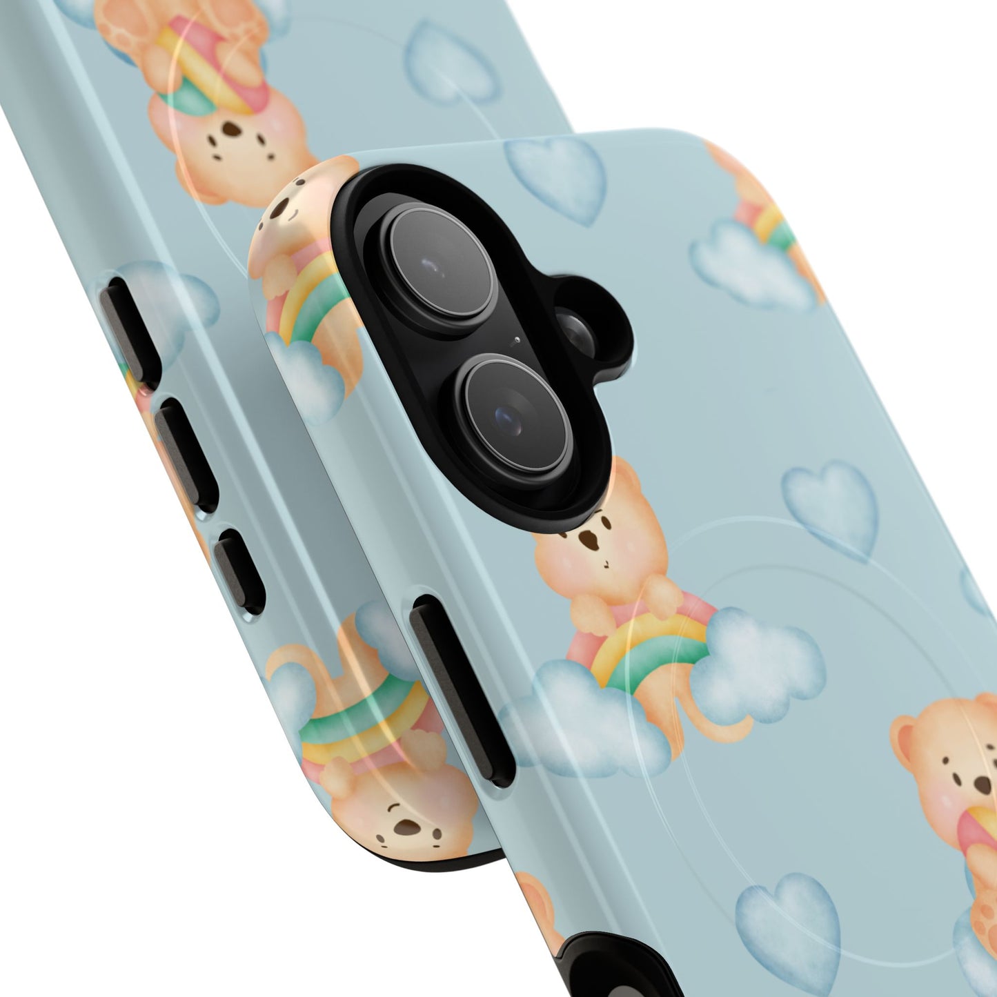 Cute Bear Magnetic iPhone Case, Kid-Friendly iPhone Cover, Stylish Cell Accessory, Gift for Kids, Durable Design for Any Occasion