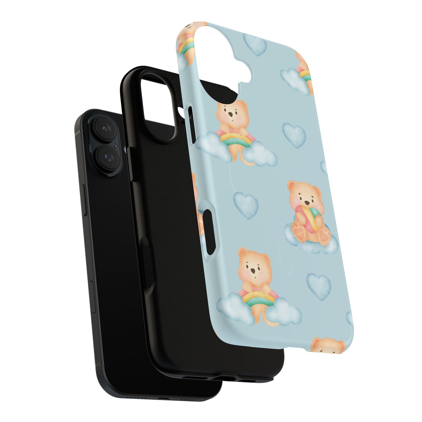 Cute Bear Magnetic iPhone Case, Kid-Friendly iPhone Cover, Stylish Cell Accessory, Gift for Kids, Durable Design for Any Occasion