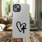 Tough Magnetic Phone Case with Heart & Cross Design, Durable Phone Cover, Unique Gift for Her, Stylish Accessory, Everyday Use