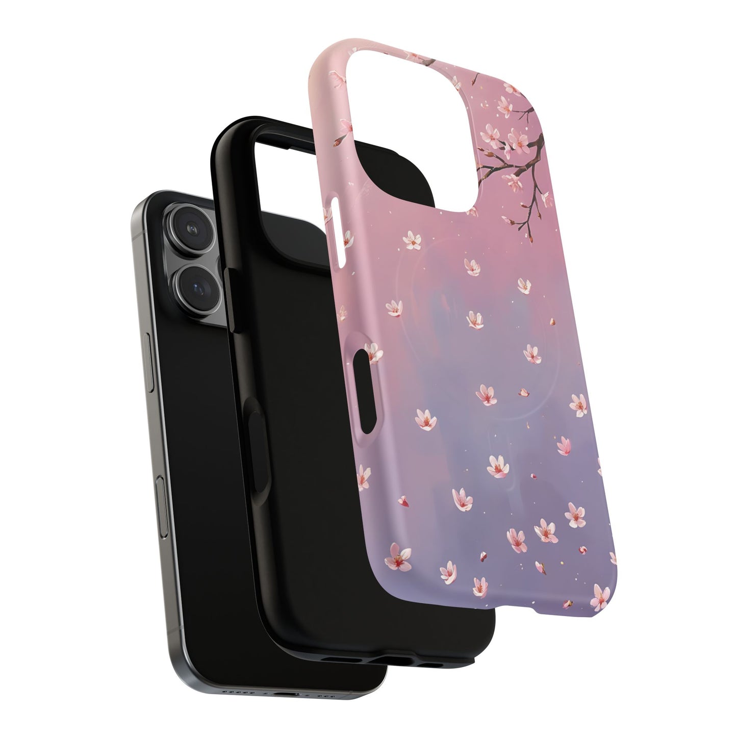 Tiny Cherry Blossom Floral Tough Magnetic Phone Cases, Durable Phone Cover, Floral Design Case, iPhone Protector, Cute Gift for Her