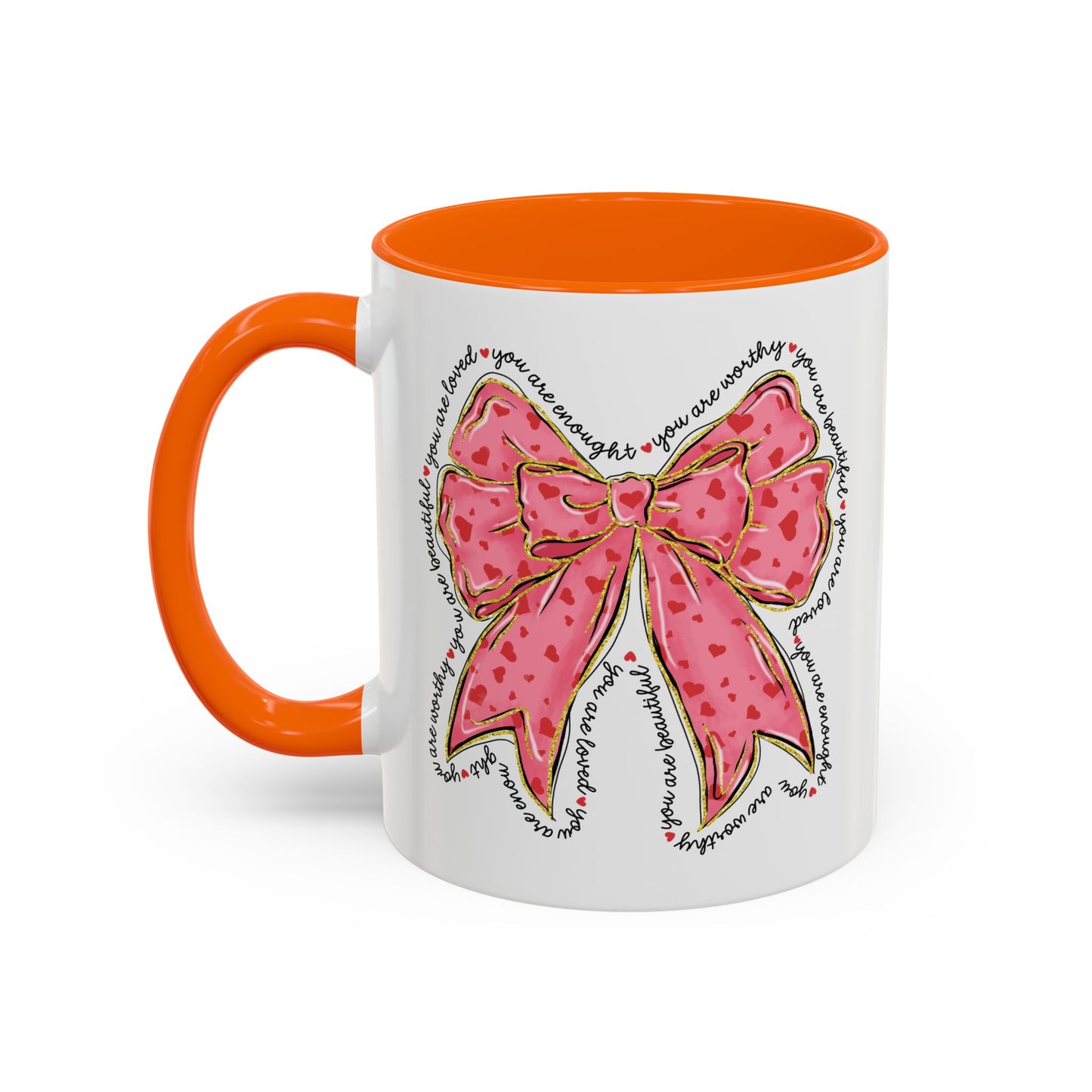 Affirmation Bow Accent Coffee Mug (11oz).