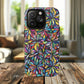 Prism Petal Burst Tough Magnetic iPhone Case, Colorful iPhone Case, Unique Gift for Flower Lovers, Stylish stained Glass Accessory