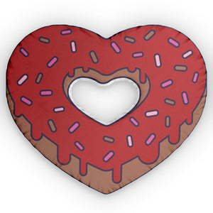 Custom HEART DONUT Shaped Pillows