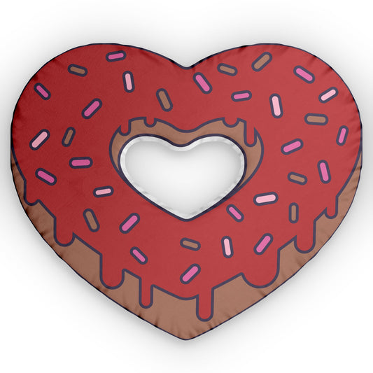 Custom HEART DONUT Shaped Pillows