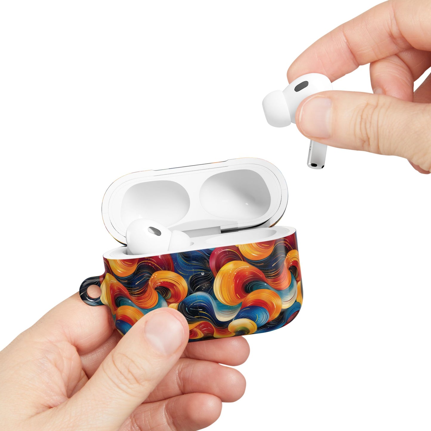 Cosmic Swirl AirPod Case - Colorful Protective Cover for Music Lovers