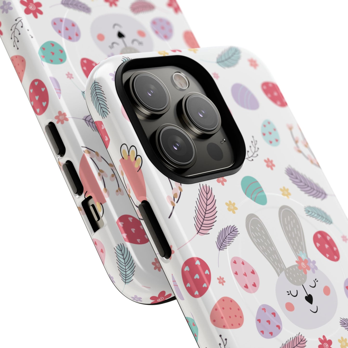 Cute Easter Bunny iPhone Case, Tough Magnetic Phone Cover, Spring Gift, Durable iPhone Accessory, Adorable Easter Decor