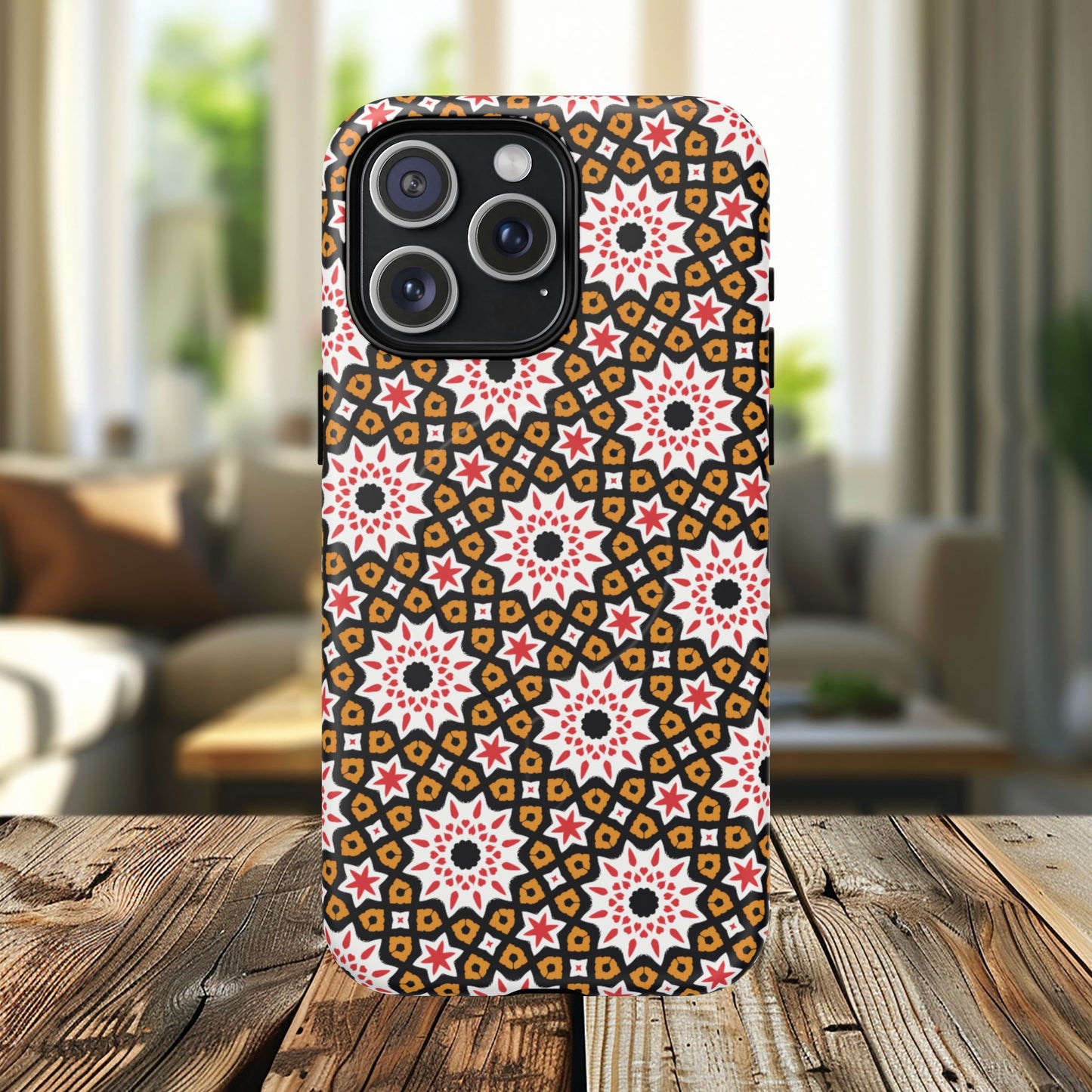 Bohemian Patterned Tough Magnetic Cases, Unique Phone Protection, Stylish Phone Cover, Gift for Trendsetters, Vibrant Designs