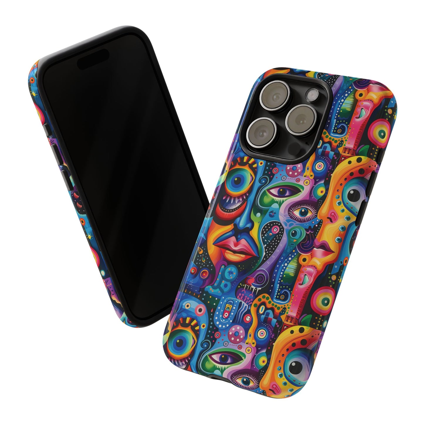 Psychedelic Visions Colorful Art iPhone Case - Tough Cases with Vibrant Abstract Design
