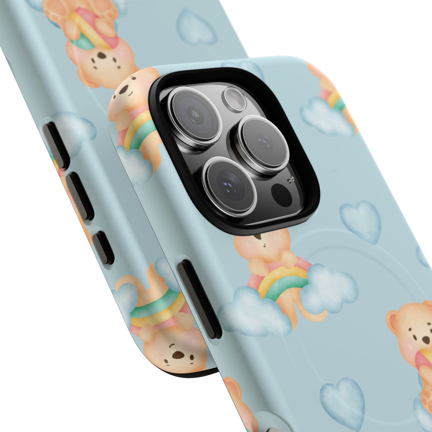 Cute Bear Magnetic iPhone Case, Kid-Friendly iPhone Cover, Stylish Cell Accessory, Gift for Kids, Durable Design for Any Occasion