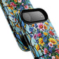 Floral Stained Glass Tough Magnetic Case, Durable Phone Cover, Gift for Nature Lovers, Unique Floral Design, Phone Accessories for All Occasions.