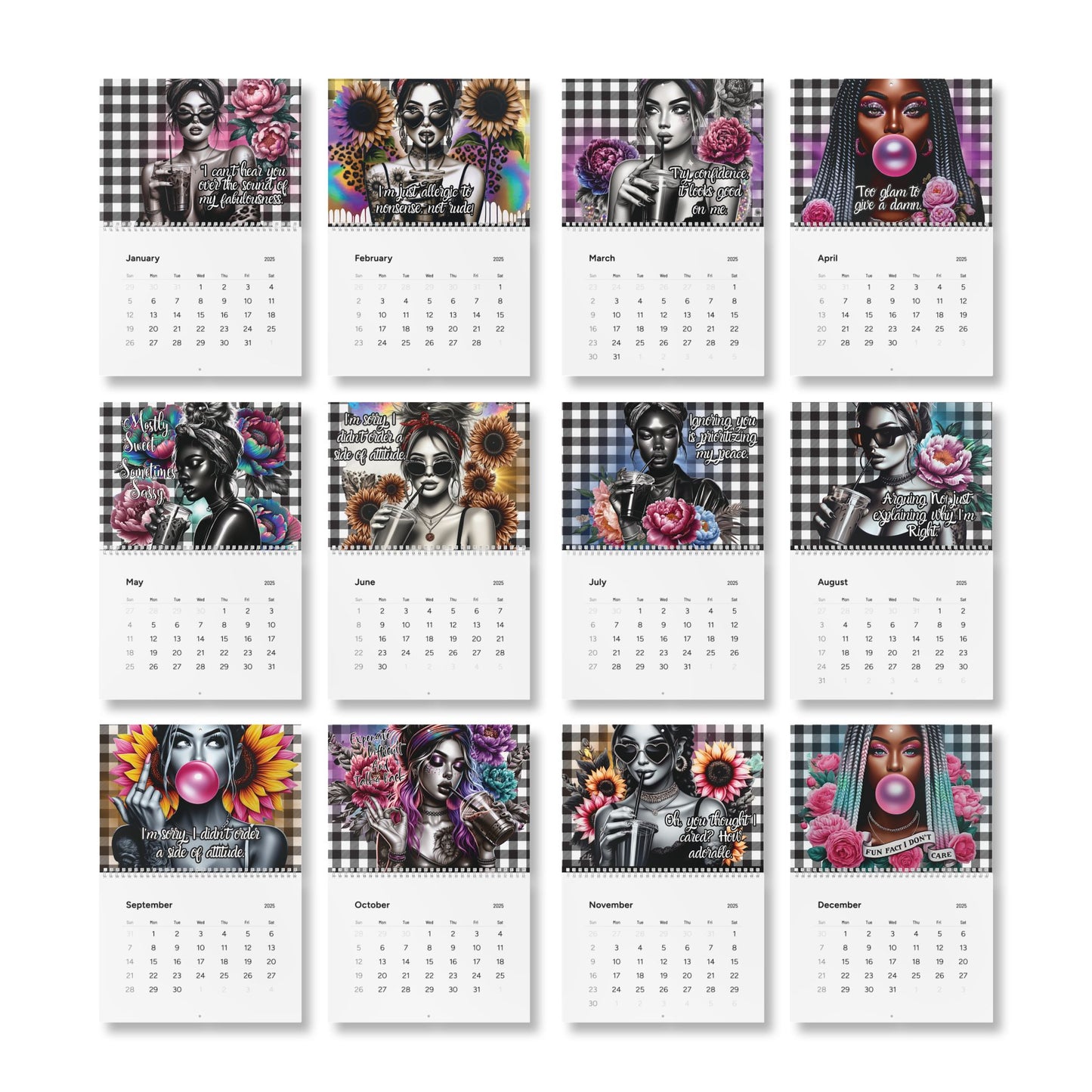 365 Days of Sass: A Year of Bold & Brilliant Attitude Standard Wall Calendar (2025)