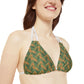 Brown Tropical Bliss Strappy Bikini Set (AOP)