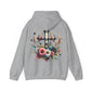 Faith and Floral Cross Unisex Gildan Hoodie Sweatshirt