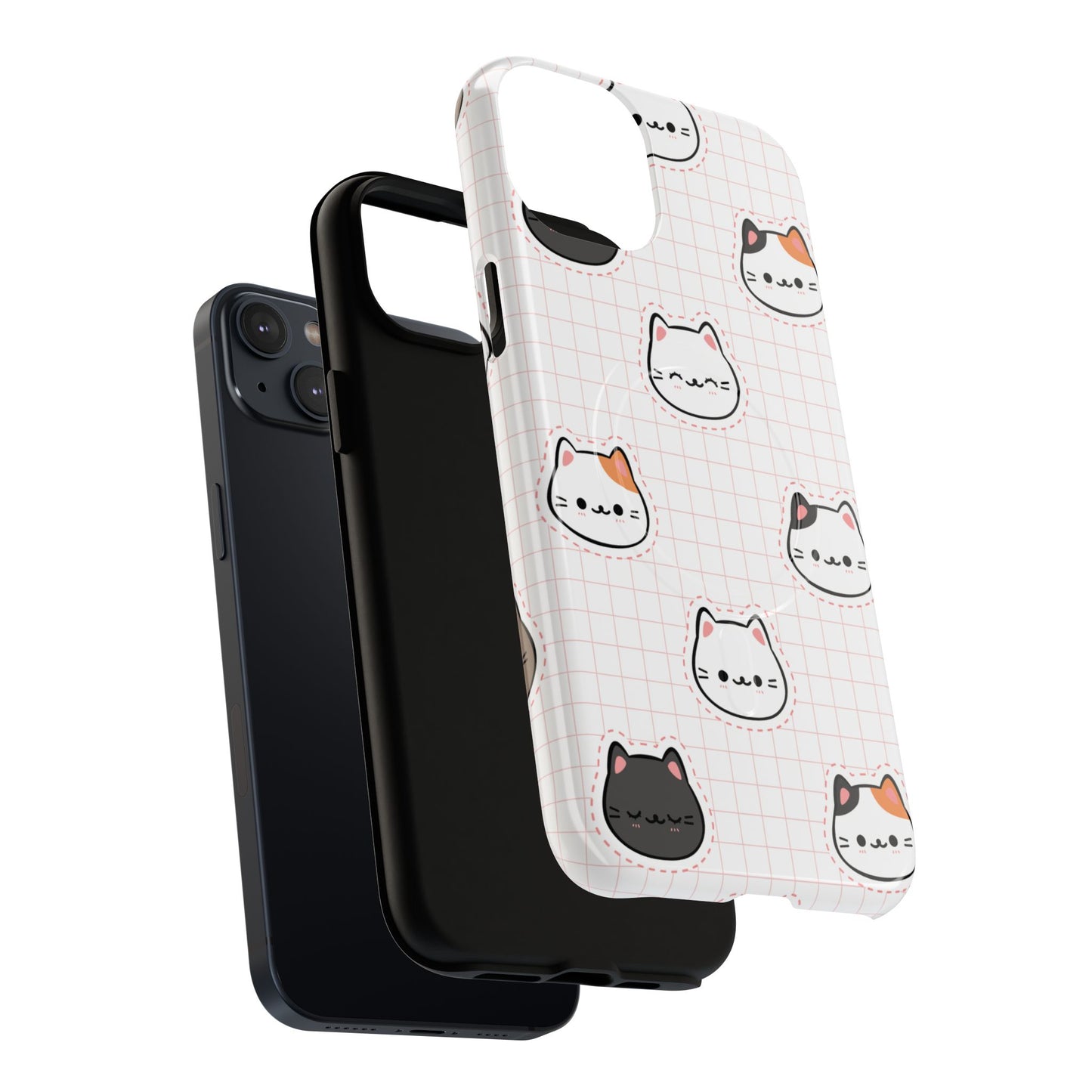 Cute Cat Tough Magnetic Case, iPhone Cover, Cat Lover Gift, Cute Cat Accessories, Pet-Themed iPhone Case